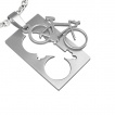 Pendentif homme acier plaque v�lo