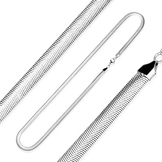 Chaine homme acier � maille serpent