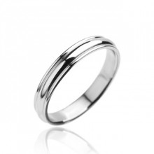 Bague  homme acier � 3 bandes