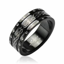 Bague homme acier Poseidon