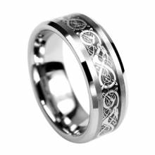 Bague homme tungstene Dragon calligraphi�