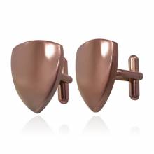 Boutons de manchette acier bouclier cuivr�