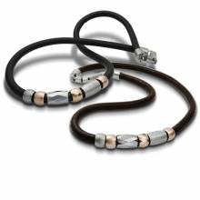Collier homme cuir et perles Tungst�ne