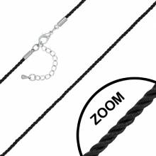 Cordon homme tissu noir style corde