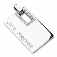 Pendentif acier amour �ternel