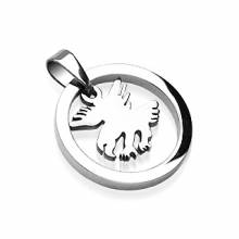 Pendentif homme acier aigle cercl�
