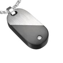 Pendentif homme acier coeur dissimul�