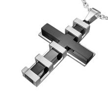 Pendentif homme acier croix � bandages
