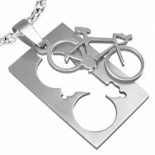 Pendentif homme acier plaque v�lo