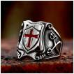 Bague homme acier � Bouclier de templier