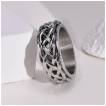 Bague homme en acier � racines celtiques (bandeau tournant)