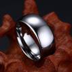 Bague homme large en tungstène gris