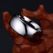 Bague homme large en tungstène gris