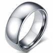 Bague homme large en tungstène gris