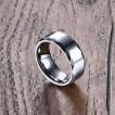Bague homme tungstene � bords en arcs