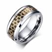 Bague homme tungstene � fibre de carbone et �toiles de David