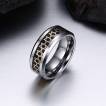 Bague homme tungstene � fibre de carbone et �toiles de David