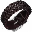 Bracelet en cuir tress� avec attache ceinture