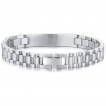 Bracelet-gourmette homme en acier style chenille 