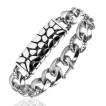 Bracelet homme acier à plaque et maillons écaillés