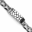 Bracelet homme acier à plaque et maillons écaillés