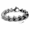 Bracelet homme acier � maillons style �cailles de dragon