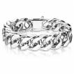 Bracelet homme chaine large inox à maillons ovales