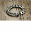 Bracelet homme à larges maillons style cubain en acier