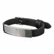 Bracelet homme similicuir � plaque acier design