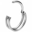 Double anneau Titane � charni�re clicker (l�vre, nez, oreille...)