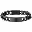 Gourmette pour homme en acier Noir à maillons larges