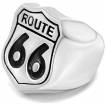 Bague Chevali�re homme en acier avec �cusson Route 66