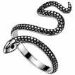 Bague homm en forme de serpent en acier