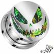 Ecarteur plug en acier � visage terrifiant style Halloween (d�vissable)