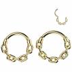 Anneau charni�re Maillons dor�s en acier (oreille, septum...)