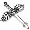 Pendentif acier �p�e gothique ail�e