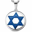 Pendentif étoile de David bleue cerclée