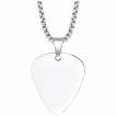 Pendentif homme acier en forme de m�diator de guitare