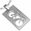Pendentif homme acier plaque v�lo