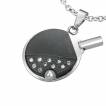 Pendentif homme acier raquette ping pong