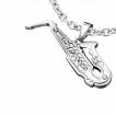 Pendentif homme acier Saxophone