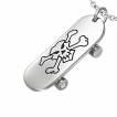 Pendentif homme acier Skateboard