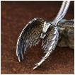 Pendentif homme Ailes d'ange bombées en acier