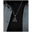 Pendentif homme celtique n½ud de la trinité en acier