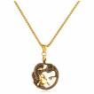 Pendentif homme dor� M�dusa en acier