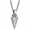 Pendentif homme en forme de flèche viking en acier