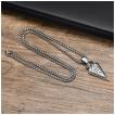 Pendentif homme en forme de flèche viking en acier