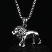 Pendentif homme Lion royal en acier