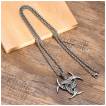 Pendentif homme viking Cornes d'Odin en acier