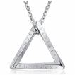 Pendentif homme Viking triangle argenté à runes en acier